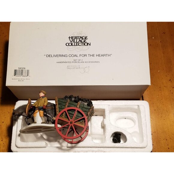 Department 56 Other - "Delivering Coal For The Hearth" set of 2 #58326 -Retired-